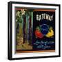 Gateway Orange Label - Lemon Cove, CA-Lantern Press-Framed Art Print