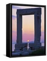 Gateway, Temple of Apollo, Archaeological Site, Naxos, Cyclades, Greek Islands, Greece, Europe-Tuul-Framed Stretched Canvas