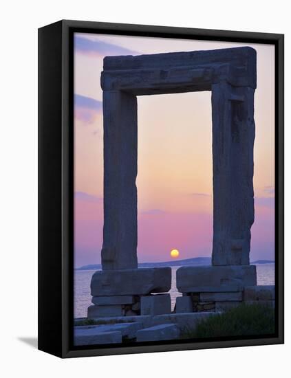 Gateway, Temple of Apollo, Archaeological Site, Naxos, Cyclades, Greek Islands, Greece, Europe-Tuul-Framed Stretched Canvas