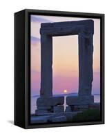 Gateway, Temple of Apollo, Archaeological Site, Naxos, Cyclades, Greek Islands, Greece, Europe-Tuul-Framed Stretched Canvas