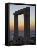Gateway, Temple of Apollo, at the Archaeological Site, Naxos, Cyclades Islands, Greek Islands, Aege-Tuul-Framed Stretched Canvas