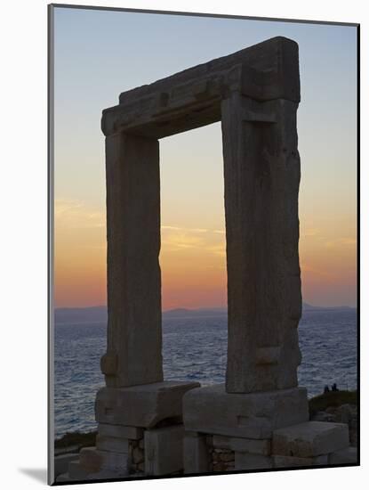 Gateway, Temple of Apollo, at the Archaeological Site, Naxos, Cyclades Islands, Greek Islands, Aege-Tuul-Mounted Photographic Print