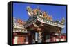 Gateway to Hainan Temple, Nathon City, Koh Samui Island, Thailand, Southeast Asia, Asia-Richard Cummins-Framed Stretched Canvas