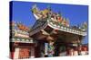 Gateway to Hainan Temple, Nathon City, Koh Samui Island, Thailand, Southeast Asia, Asia-Richard Cummins-Stretched Canvas