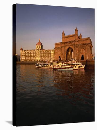 Gateway to India and Taj Hotel, Mumbai, India-Alain Evrard-Stretched Canvas