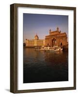 Gateway to India and Taj Hotel, Mumbai, India-Alain Evrard-Framed Photographic Print