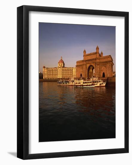 Gateway to India and Taj Hotel, Mumbai, India-Alain Evrard-Framed Photographic Print