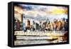 Gateway to New York - In the Style of Oil Painting-Philippe Hugonnard-Framed Stretched Canvas