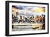 Gateway to New York - In the Style of Oil Painting-Philippe Hugonnard-Framed Giclee Print