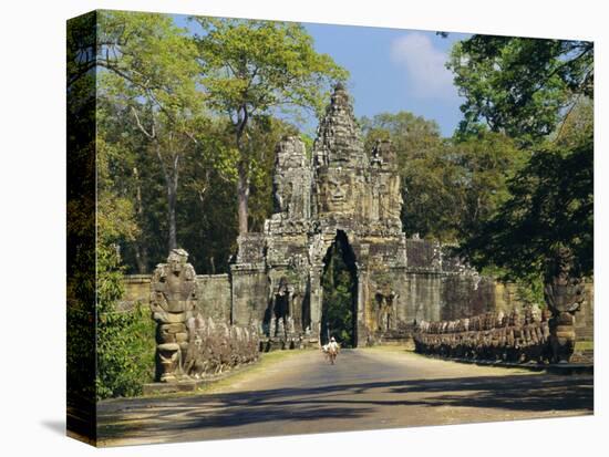 Gateway to the Bayon Temple Complex, Angkor, Siem Reap, Cambodia-Gavin Hellier-Stretched Canvas