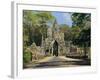 Gateway to the Bayon Temple Complex, Angkor, Siem Reap, Cambodia-Gavin Hellier-Framed Photographic Print