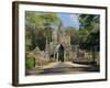 Gateway to the Bayon Temple Complex, Angkor, Siem Reap, Cambodia-Gavin Hellier-Framed Photographic Print