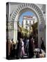 Gateway to the Medina, Tangiers, Morocco, North Africa, Africa-Ethel Davies-Stretched Canvas