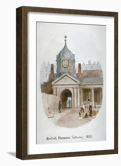 Gateway to the Old British Museum (Montague Hous), Bloomsbury, London, 1850-James Findlay-Framed Giclee Print