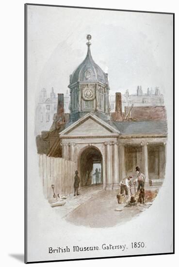 Gateway to the Old British Museum (Montague Hous), Bloomsbury, London, 1850-James Findlay-Mounted Giclee Print