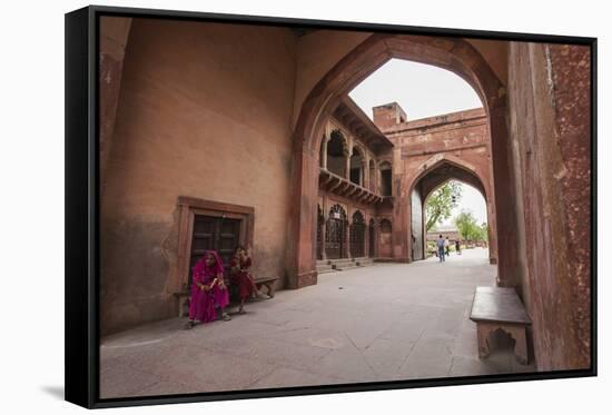 Gateway to the Taj Mahal-Roberto Moiola-Framed Stretched Canvas