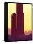 Gateway Tower and Bank of America Building at Dawn, Seattle, Washington, USA-William Sutton-Framed Stretched Canvas