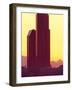 Gateway Tower and Bank of America Building at Dawn, Seattle, Washington, USA-William Sutton-Framed Photographic Print