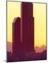 Gateway Tower and Bank of America Building at Dawn, Seattle, Washington, USA-William Sutton-Mounted Photographic Print