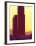 Gateway Tower and Bank of America Building at Dawn, Seattle, Washington, USA-William Sutton-Framed Photographic Print