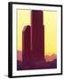 Gateway Tower and Bank of America Building at Dawn, Seattle, Washington, USA-William Sutton-Framed Photographic Print