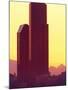 Gateway Tower and Bank of America Building at Dawn, Seattle, Washington, USA-William Sutton-Mounted Photographic Print