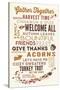 Gather Together - Thanksgiving Typography-Lantern Press-Stretched Canvas
