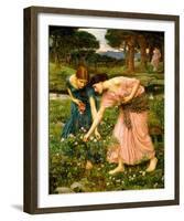 Gather Ye Rosebuds While Ye May-John William Waterhouse-Framed Giclee Print