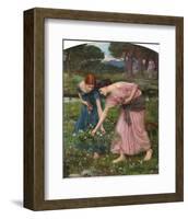 Gather Ye Rosebuds-J^W^ Waterhouse-Framed Art Print