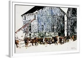 Gathered Outside on a Winter's Day-Micheal Zarowsky-Framed Giclee Print