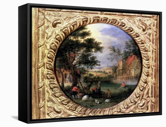 Gathering Apples, 1630S-Jan Brueghel the Younger-Framed Stretched Canvas