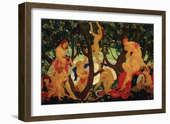 Gathering Apples, 1917-Valentin Alexandrovich Yakovlev-Framed Giclee Print