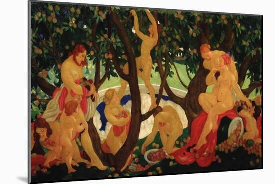 Gathering Apples, 1917-Valentin Alexandrovich Yakovlev-Mounted Giclee Print