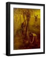 Gathering Apples-Jean-François Millet-Framed Giclee Print