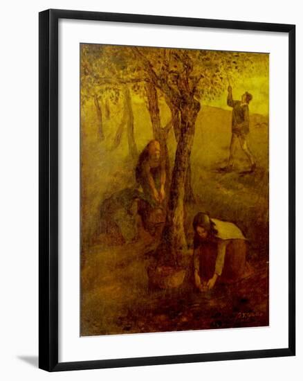 Gathering Apples-Jean-François Millet-Framed Giclee Print