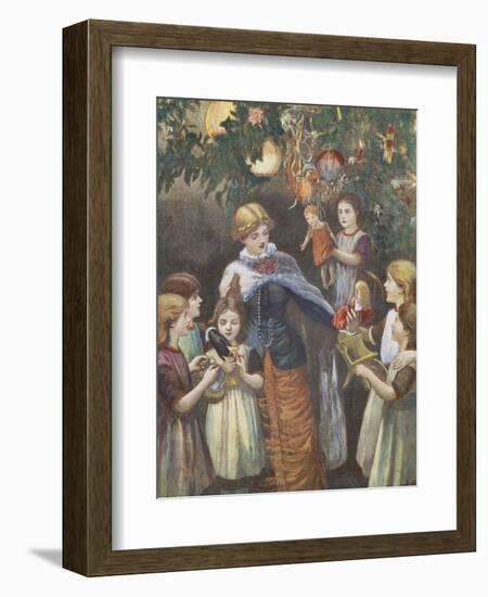Gathering Around the Christmas Tree-null-Framed Giclee Print
