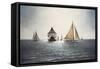 Gathering At Thomas Point-David Knowlton-Framed Stretched Canvas