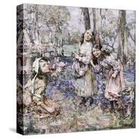 Gathering Bluebells, 1909-Edward Atkinson Hornel-Stretched Canvas