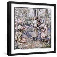 Gathering Bluebells, 1909-Edward Atkinson Hornel-Framed Giclee Print