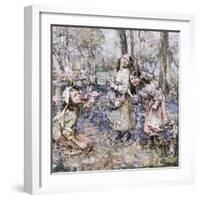 Gathering Bluebells, 1909-Edward Atkinson Hornel-Framed Giclee Print