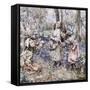 Gathering Bluebells, 1909-Edward Atkinson Hornel-Framed Stretched Canvas