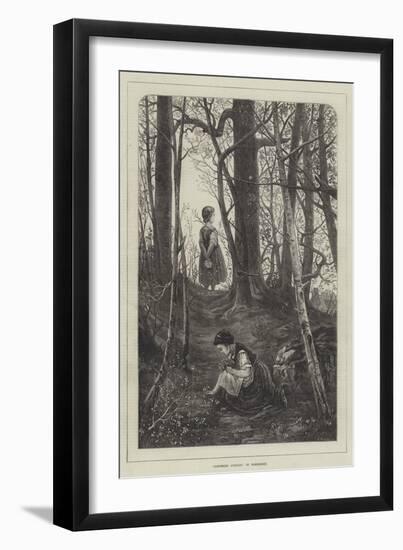 Gathering Cowslips-null-Framed Giclee Print