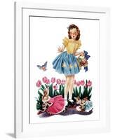 Gathering Eggs - Child Life-Keith Ward-Framed Giclee Print