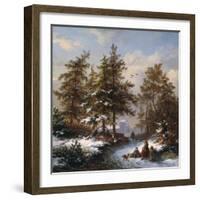 Gathering Firewood-Frederik Marianus Kruseman-Framed Giclee Print