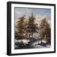 Gathering Firewood-Frederik Marianus Kruseman-Framed Giclee Print