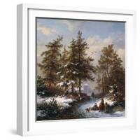 Gathering Firewood-Frederik Marianus Kruseman-Framed Giclee Print