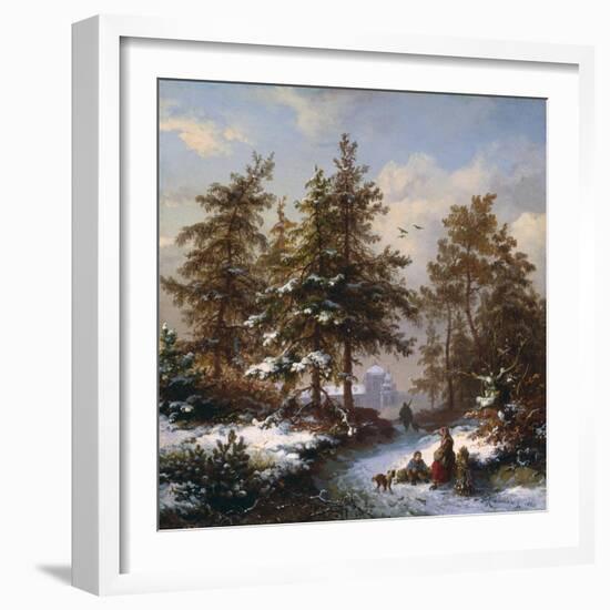 Gathering Firewood-Frederik Marianus Kruseman-Framed Giclee Print