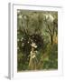 Gathering Flowers at Twilight-John Singer Sargent-Framed Giclee Print