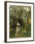 Gathering Flowers at Twilight-John Singer Sargent-Framed Giclee Print