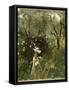 Gathering Flowers at Twilight-John Singer Sargent-Framed Stretched Canvas